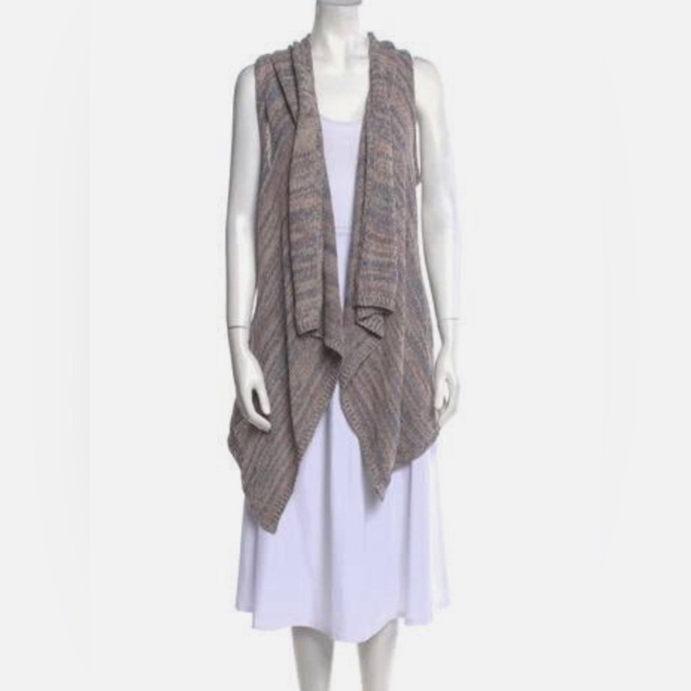 Halston Heritage Multicolor Pastel Open Front Sweater